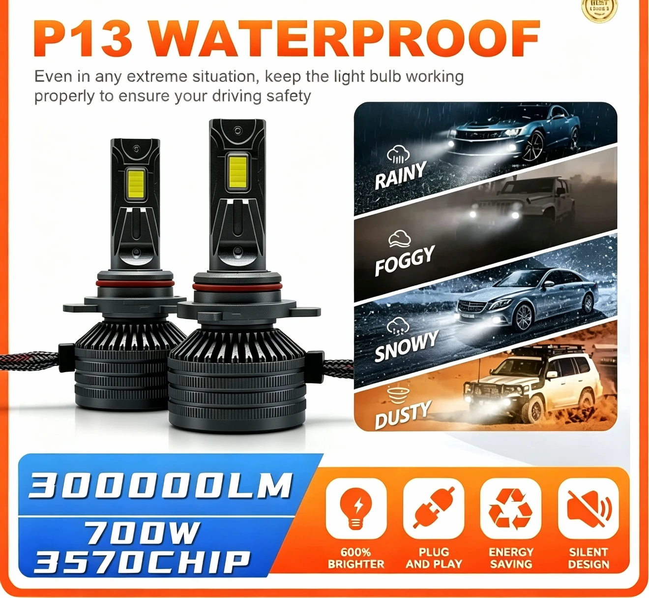 LUTESHI 9012 LED Headlight, plug&play 260W High Power 2pcs, No Modification, Ultra Bright Fog Resistant Lamp
LUTESHI 9012 LED Headlight, plug&play 260W High Power 2pcs, No Modification, Ultra Bright Fog Resistant Lamp