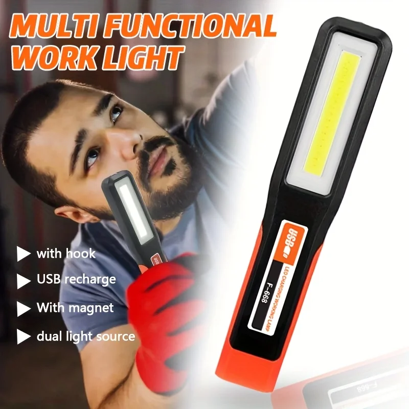 Super Bright COB Work Lamp USB C Rechargeable Handheld Flashlight Powerful Magnetic Car Repair Lamp Outdoor Waterproof Torch
Super Bright COB Work Lamp USB C Rechargeable Handheld Flashlight Powerful Magnetic Car Repair Lamp Outdoor Waterproof Torch