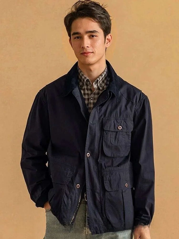 Retro Japanese Sle Corduroy Collar Multi-Functional Hunting Jaet Men's 3D ket Workwear Fiing Jaet Trendy Outerwear
Retro Japanese Sle Corduroy Collar Multi-Functional Hunting Jaet Men's 3D ket Workwear Fiing Jaet Trendy Outerwear