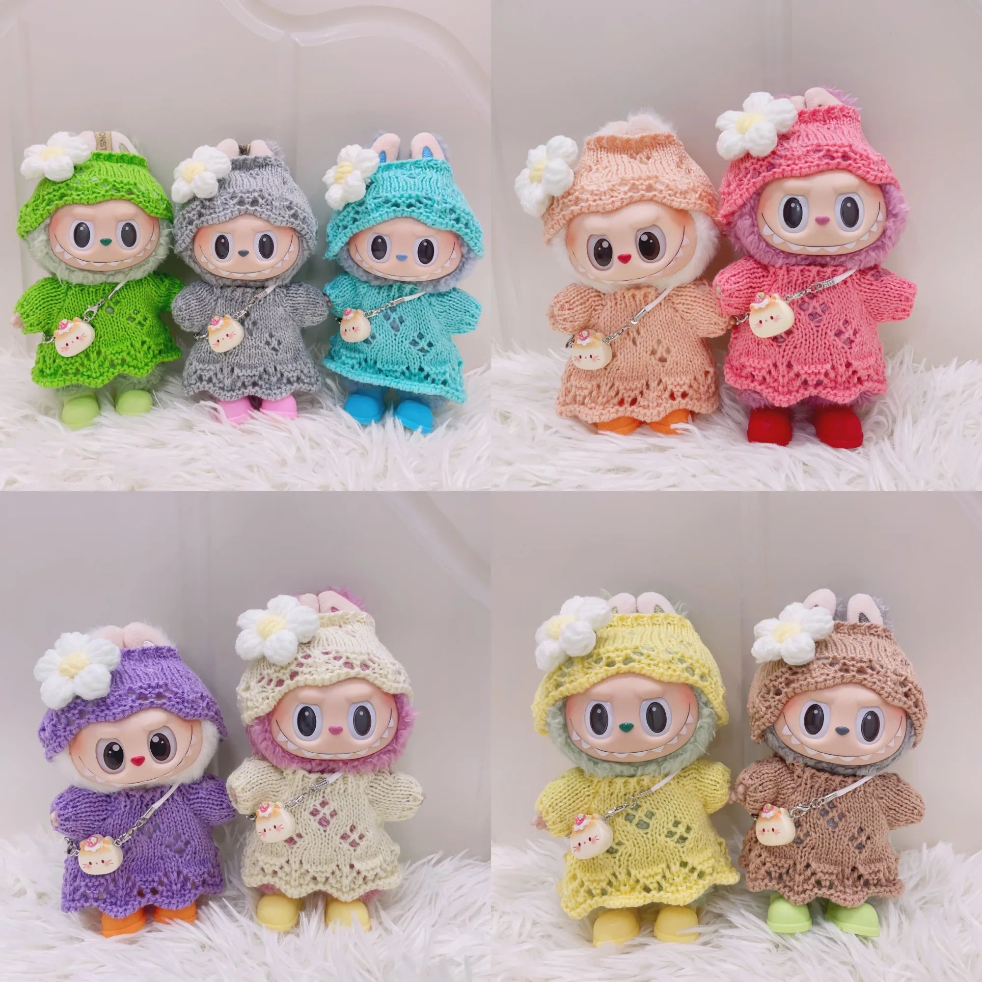 17cm Labubu Outfits 1st/2nd/3rd Gen Colorful Dopamine Hand-crocheted Sweater Doll Decor Clothes for Cute Plush Toys
17cm Labubu Outfits 1st/2nd/3rd Gen Colorful Dopamine Hand-crocheted Sweater Doll Decor Clothes for Cute Plush Toys