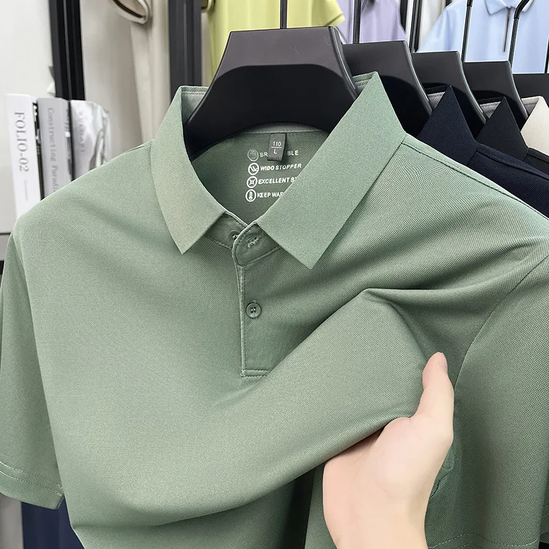 Men's Summer 2026 New Short-sleeved Polo Shirt Spring and Summer Cold Silk Cool Breathable Casual Business Men's Top
Men's Summer 2026 New Short-sleeved Polo Shirt Spring and Summer Cold Silk Cool Breathable Casual Business Men's Top