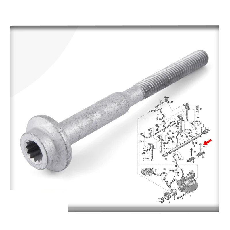 DIESEL FUEL INJECTOR CLAMP BOLT FOR VW AUDI 1.6 TDI CAYB CAYC ENGINE 2010 ONWARD
DIESEL FUEL INJECTOR CLAMP BOLT FOR VW AUDI 1.6 TDI CAYB CAYC ENGINE 2010 ONWARD