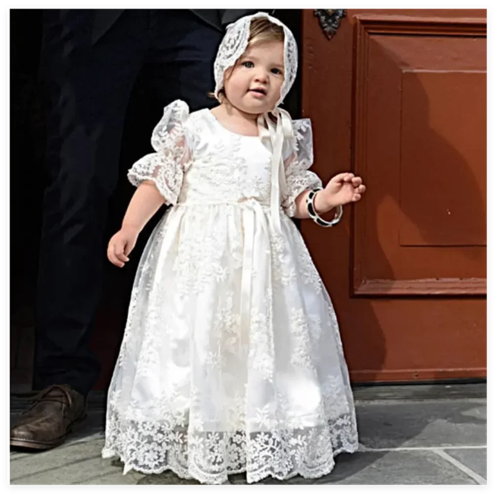 Ivory Baby Girl Dresses Tulle Pattern Appliques Short Sleeve For Wedding Party Communion Christening Infant Baptism Clothes
Ivory Baby Girl Dresses Tulle Pattern Appliques Short Sleeve For Wedding Party Communion Christening Infant Baptism Clothes