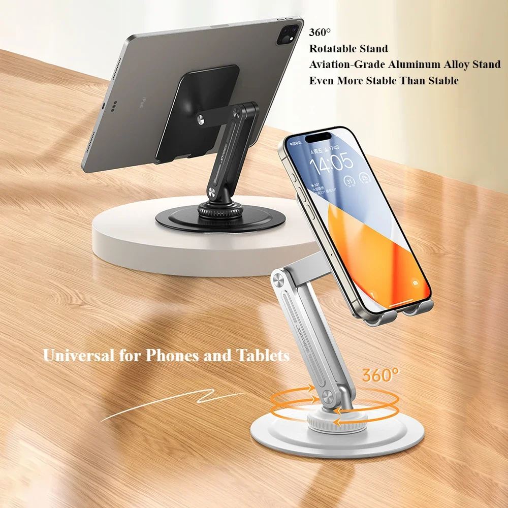 New Phone Holder Aluminum Alloy Mobile Phone Stand 360° Adjustable Foldable Tablet Desktop for iPad Holder Universal Bracket
New Phone Holder Aluminum Alloy Mobile Phone Stand 360° Adjustable Foldable Tablet Desktop for iPad Holder Universal Bracket