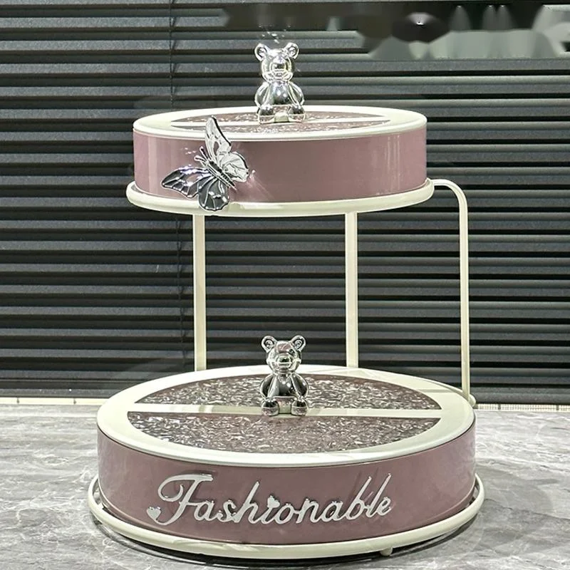 Nordic Luxe Double-layer Snack Stand Family Coffee Table Sweet Caddy Dust-Free Food Server Elegant Bear-themed Tray
Nordic Luxe Double-layer Snack Stand Family Coffee Table Sweet Caddy Dust-Free Food Server Elegant Bear-themed Tray
