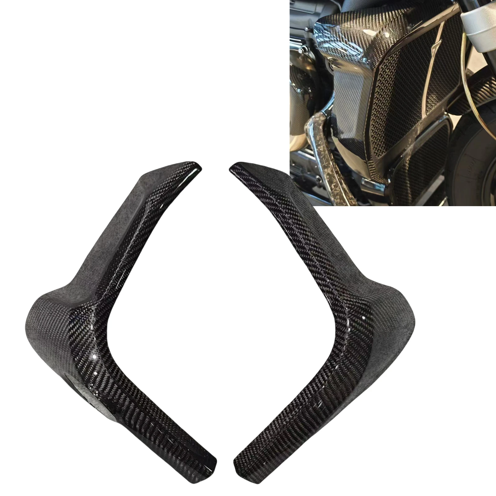 Carbon Fiber Motorcycle Upper Radiator Cowl Cooler Cooling Cover For Triumph Rocket 3 2020-2022
Carbon Fiber Motorcycle Upper Radiator Cowl Cooler Cooling Cover For Triumph Rocket 3 2020-2022