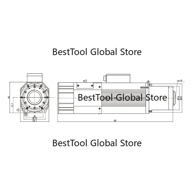 ISO30 BT30 Long Nose ATC Spindle Motor Air Cooled Automatic Tool Change Spindle For Woodworking Machinery
ISO30 BT30 Long Nose ATC Spindle Motor Air Cooled Automatic Tool Change Spindle For Woodworking Machinery