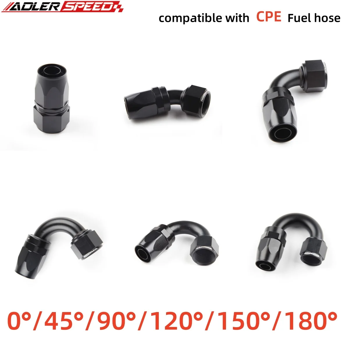 ADLERSPEED AN4 AN6 AN8 AN10 AN12 AN16 120/150/180 Degree Swivel Hose End Aluminum Fuel Oil Fitting
ADLERSPEED AN4 AN6 AN8 AN10 AN12 AN16 120/150/180 Degree Swivel Hose End Aluminum Fuel Oil Fitting