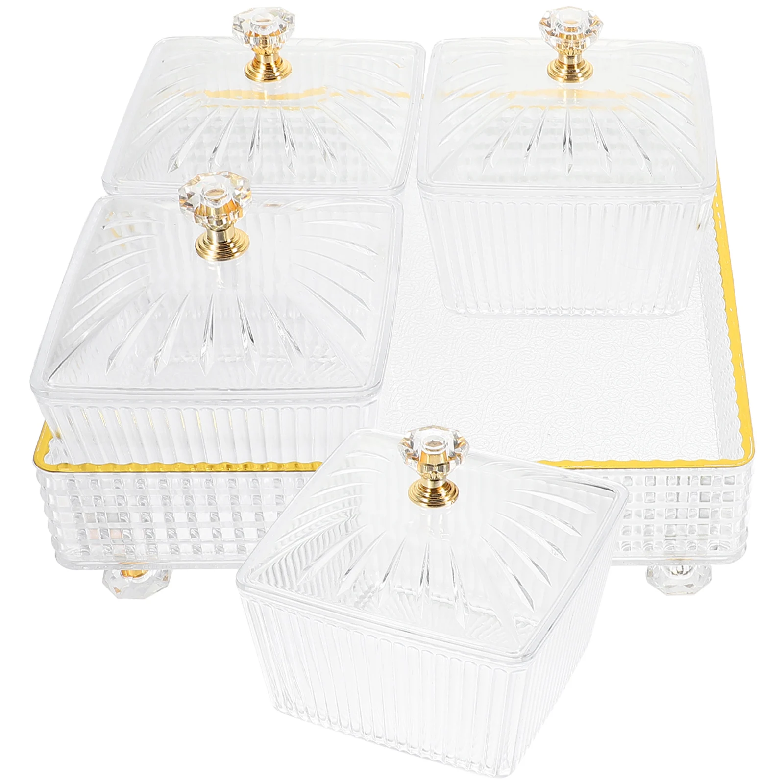 Sturdy Snack Platter Dry Fruit Serving Premium Food Dish with Lid Material Ideal for Parties Home Desktop for Candies
Sturdy Snack Platter Dry Fruit Serving Premium Food Dish with Lid Material Ideal for Parties Home Desktop for Candies