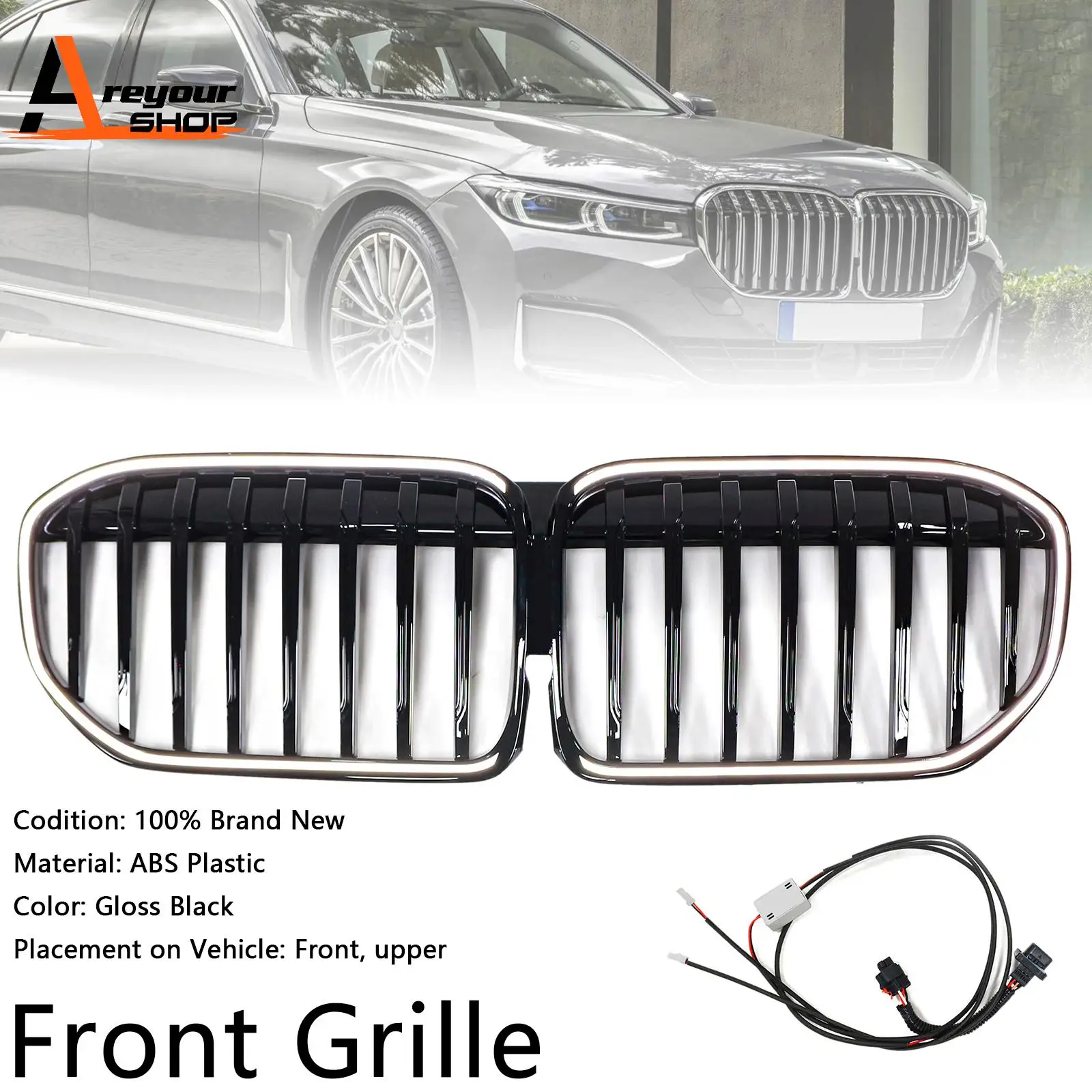 Single Slat Gloss Black Front Grill Grille Fit for BMW 7 Series G11 G12 2019-2022
Single Slat Gloss Black Front Grill Grille Fit for BMW 7 Series G11 G12 2019-2022