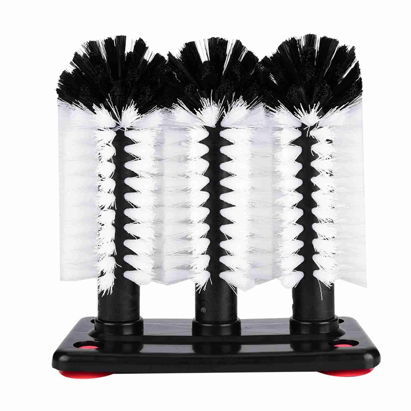 3 Brushes Bar Glass Cups Washer for Sink with Suction Cup Base
3 Brushes Bar Glass Cups Washer for Sink with Suction Cup Base