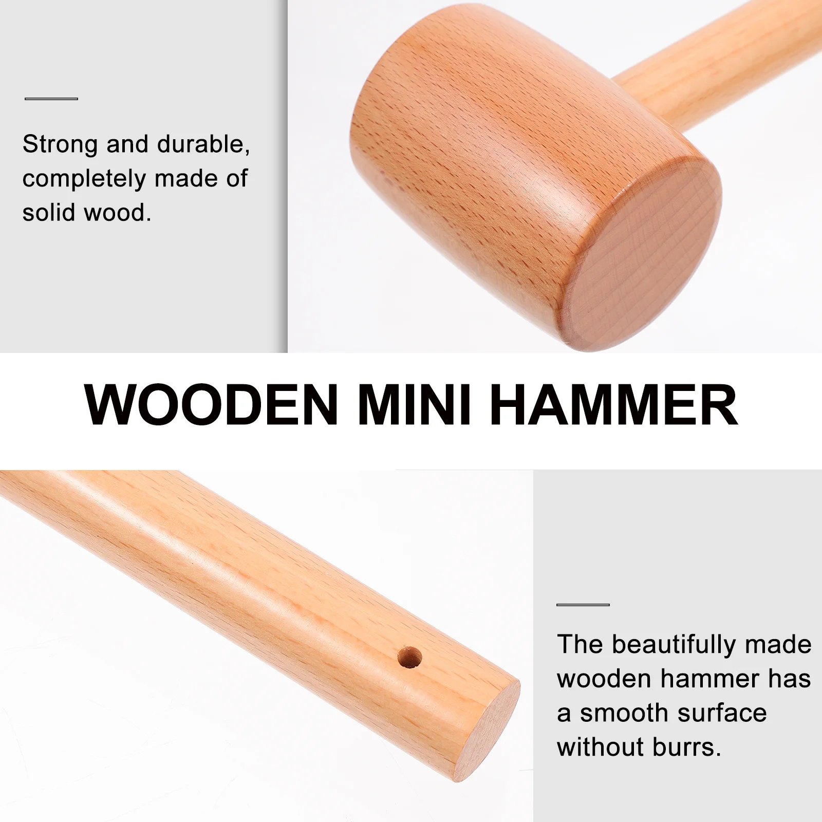 1Pcs Natural Wooden Hammer Multipurpose Crab Seafood Mallet Smooth Surface Ergonomic Handle Kitchen Gadget Solid Wood Lobster
1Pcs Natural Wooden Hammer Multipurpose Crab Seafood Mallet Smooth Surface Ergonomic Handle Kitchen Gadget Solid Wood Lobster