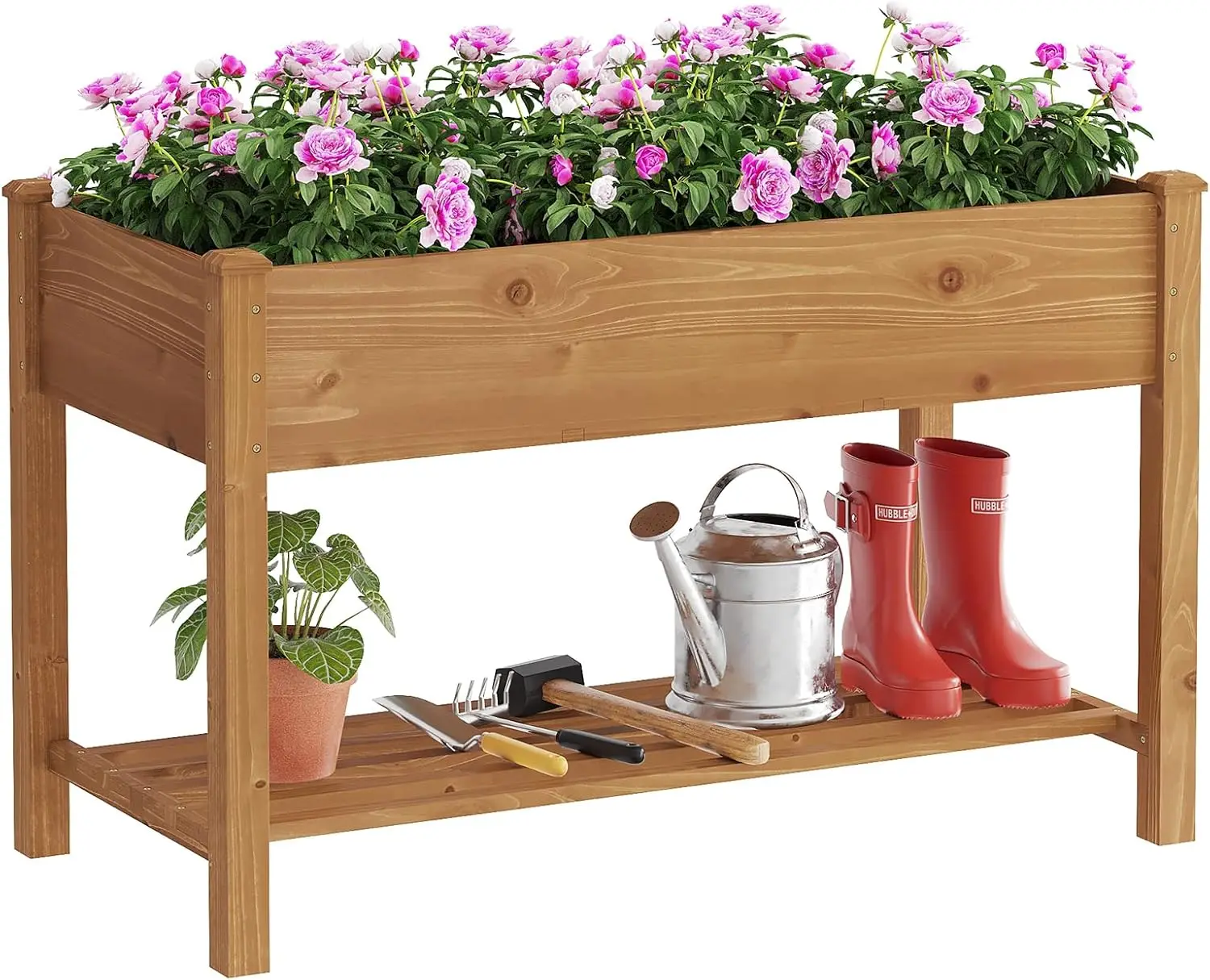 Elevated Wooden Planter Box with Legs, Large 48x24x30.5in for Fruits, Vegetables & Flowers, Includes Liner Bag & Divider, Brown
Elevated Wooden Planter Box with Legs, Large 48x24x30.5in for Fruits, Vegetables & Flowers, Includes Liner Bag & Divider, Brown