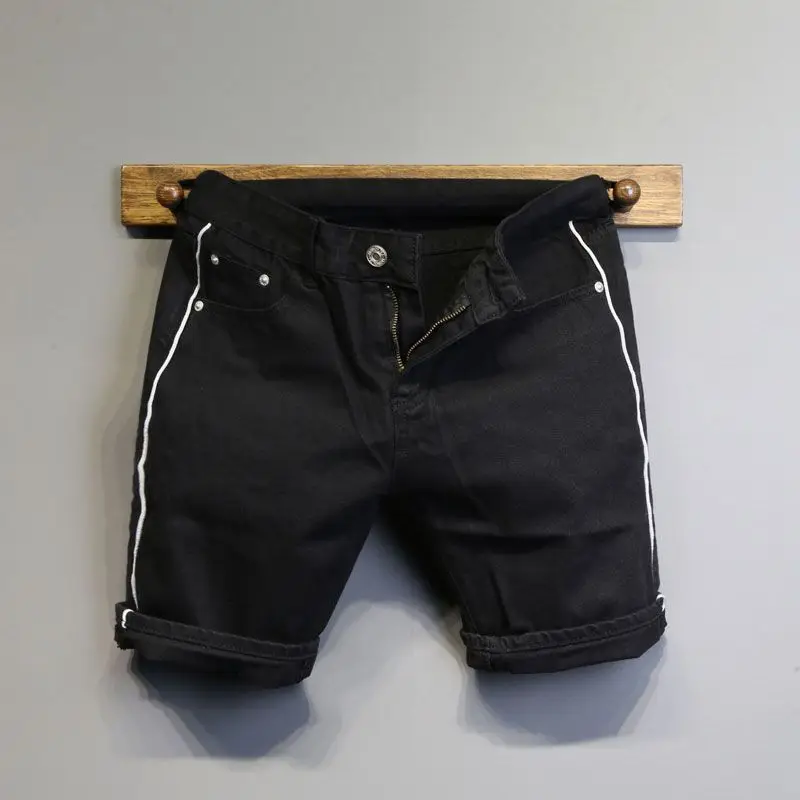 New Korean Luxury Clothing Designer Hip Hop Striped Men's Knee Length Denim Shorts Summer Casual Fashion Jeans Luxury Men
New Korean Luxury Clothing Designer Hip Hop Striped Men's Knee Length Denim Shorts Summer Casual Fashion Jeans Luxury Men