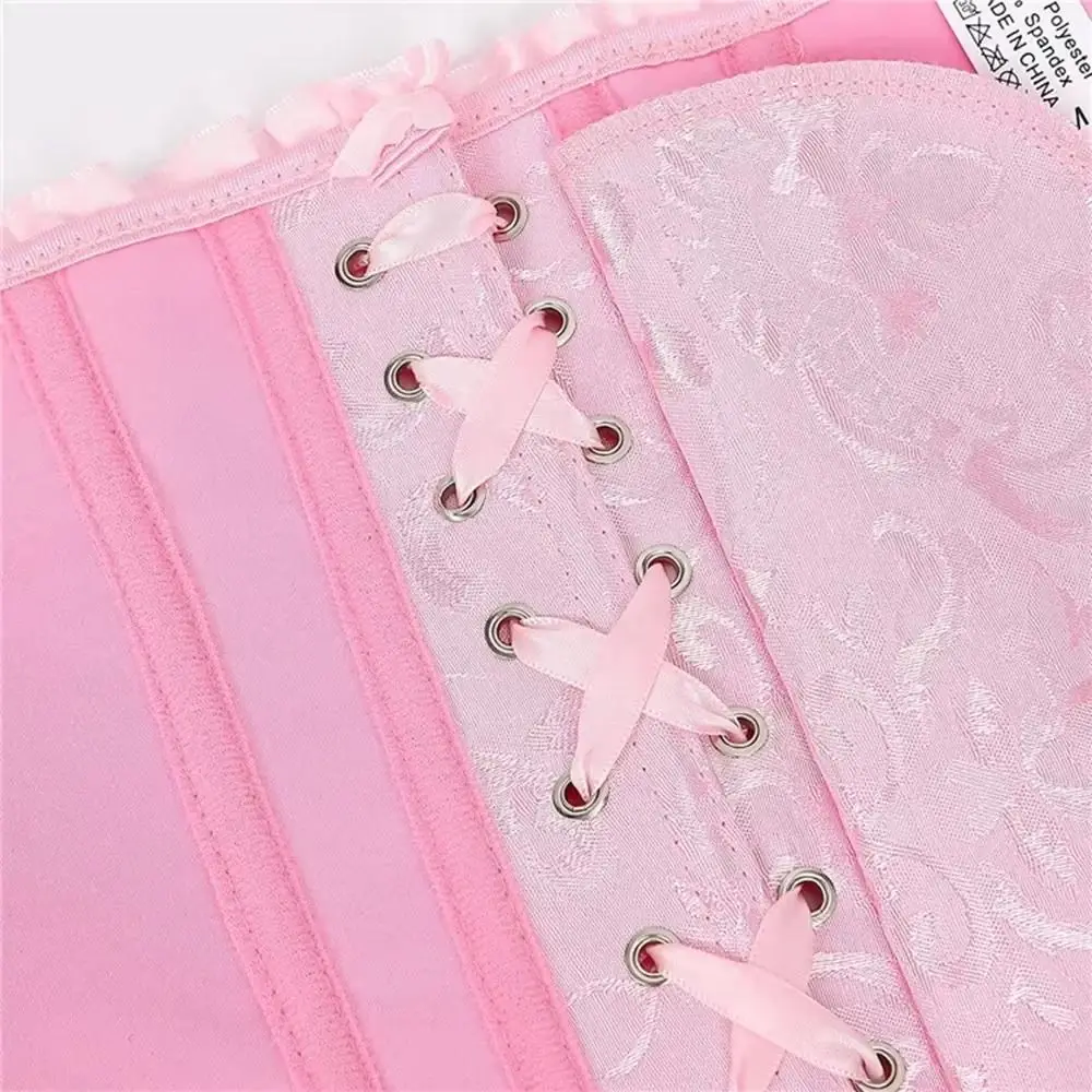 Lace Up Corset Top Y2K Jacquard Design Overbust Boned Bustiers Top Boned Structure Body Shaper Waist Trainer Cincher
Lace Up Corset Top Y2K Jacquard Design Overbust Boned Bustiers Top Boned Structure Body Shaper Waist Trainer Cincher