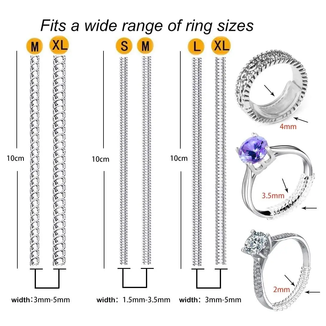 6pcs/lot Guard Tightener Reducer Resizing Tool Transparent Spiral Based Ring Tools Spring Coil Ring Size Adjuster For Jewelry
6pcs/lot Guard Tightener Reducer Resizing Tool Transparent Spiral Based Ring Tools Spring Coil Ring Size Adjuster For Jewelry