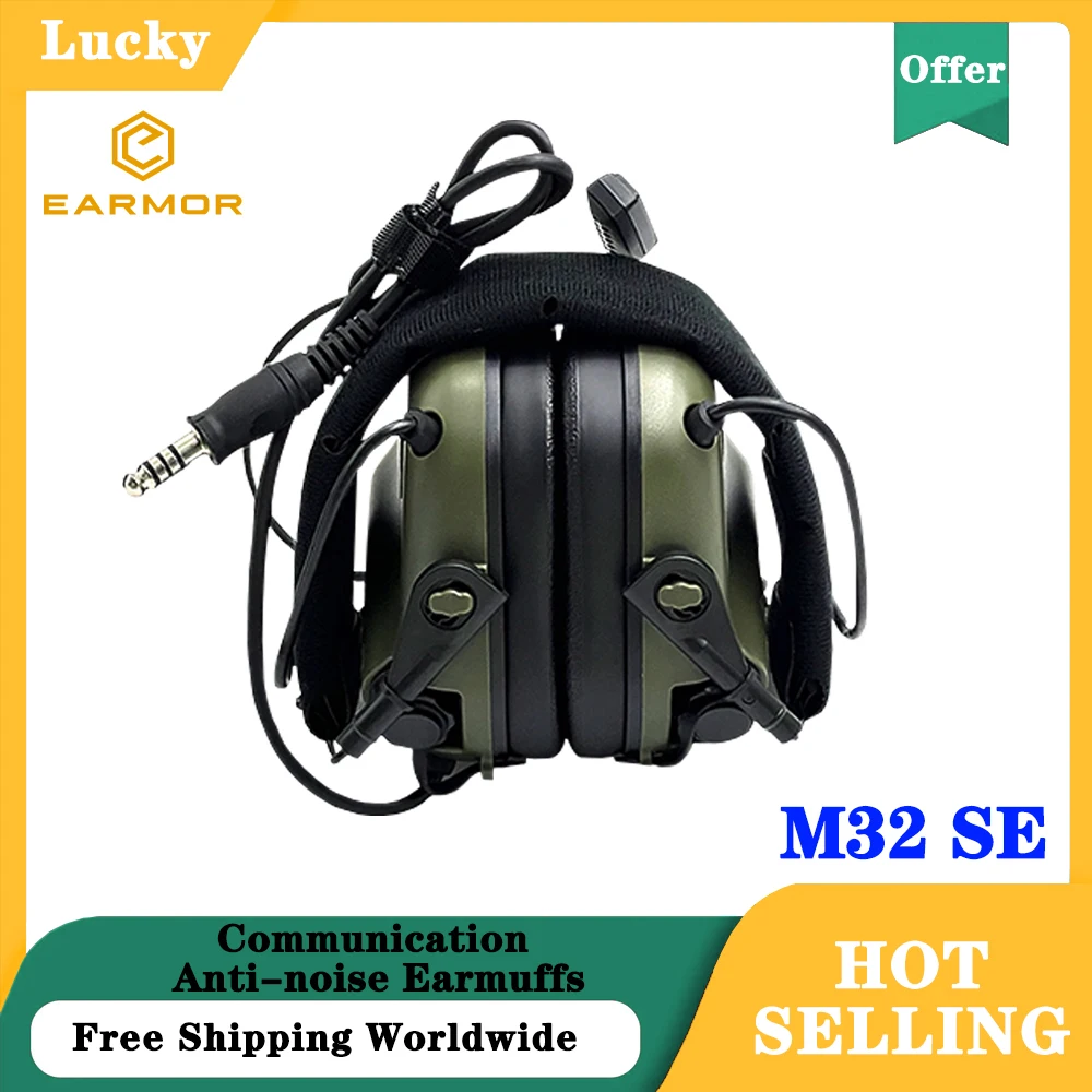 EARMOR M32SE Electronic noise-resistant ear cups Tactical Communication Headset with Microphone for Shooting Hearing Protection
EARMOR M32SE Electronic noise-resistant ear cups Tactical Communication Headset with Microphone for Shooting Hearing Protection