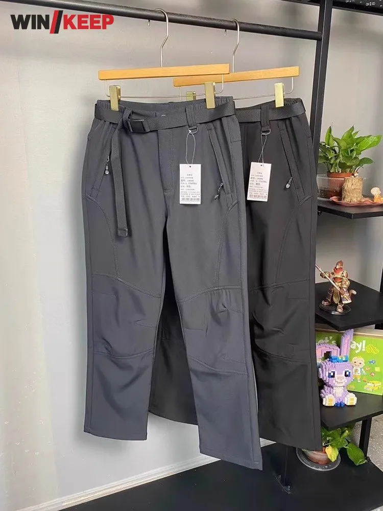 Mens Winter Warm Fleece Liner Softshell Hiking Pants Elastic Waist Straight Camping Pants Waterproof Windproof Sport Trousers
Mens Winter Warm Fleece Liner Softshell Hiking Pants Elastic Waist Straight Camping Pants Waterproof Windproof Sport Trousers