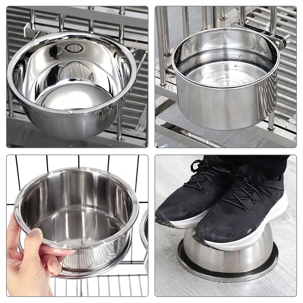 2Pcs Stainless Steel Pet Bowl Anti-Overturn Cat Dog Food Water Container Easy Clean Wear-Resistant Stainless Steel Cat Bowl
2Pcs Stainless Steel Pet Bowl Anti-Overturn Cat Dog Food Water Container Easy Clean Wear-Resistant Stainless Steel Cat Bowl