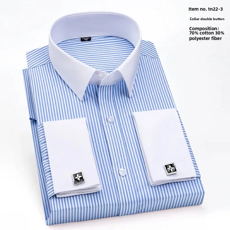 2025 Men's Long-sleeved Shirt Men's High-grade Double Folded Sleeve Windsor Collar Retro Business Dress French Cufflinks
2025 Men's Long-sleeved Shirt Men's High-grade Double Folded Sleeve Windsor Collar Retro Business Dress French Cufflinks