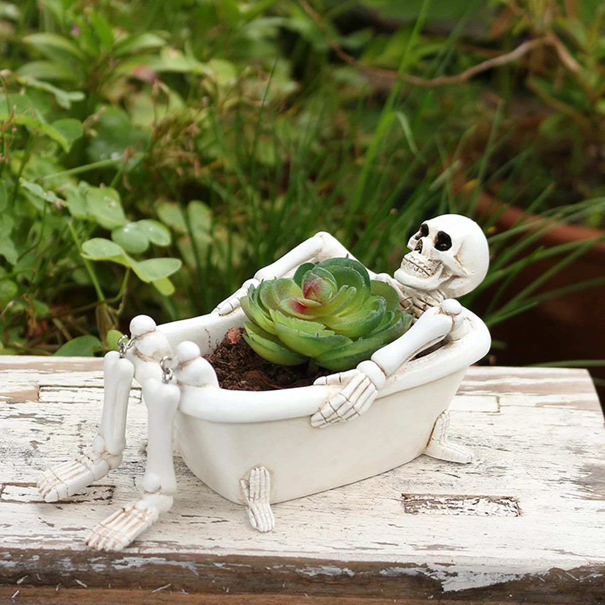 1PC resin skeleton bathtub, multifunctional skeleton decoration ornaments, indoor and outdoor decoration for Halloween parties
1PC resin skeleton bathtub, multifunctional skeleton decoration ornaments, indoor and outdoor decoration for Halloween parties