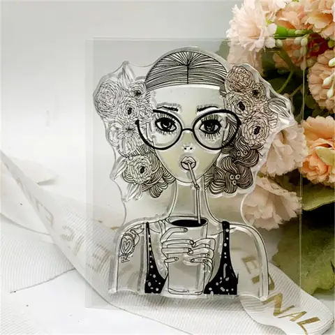 Sceau en Silicone Transparent pour filles, papier pour Scrapbook, motif de vacances, bricolage, décoration de carte d'album, tampon dentelle
