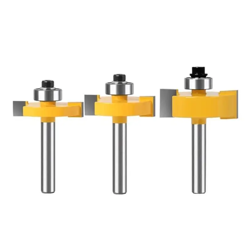 652F 2pcs Rabbet Router Bit with 6 Bearings for Hard Softwood, Synthetic Board
652F 2pcs Rabbet Router Bit with 6 Bearings for Hard Softwood, Synthetic Board