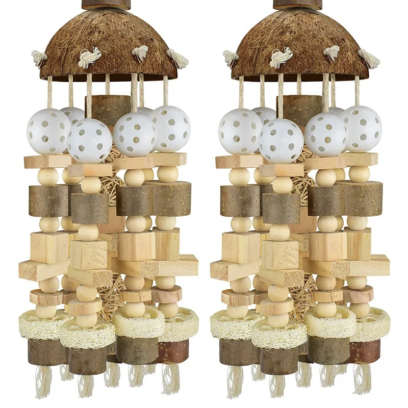 2X Bird Parrot Toy, Large Parrot Toy Natural Wooden Blocks Bird Chewing Toy Parrot Cage Bite Toy Suits
2X Bird Parrot Toy, Large Parrot Toy Natural Wooden Blocks Bird Chewing Toy Parrot Cage Bite Toy Suits