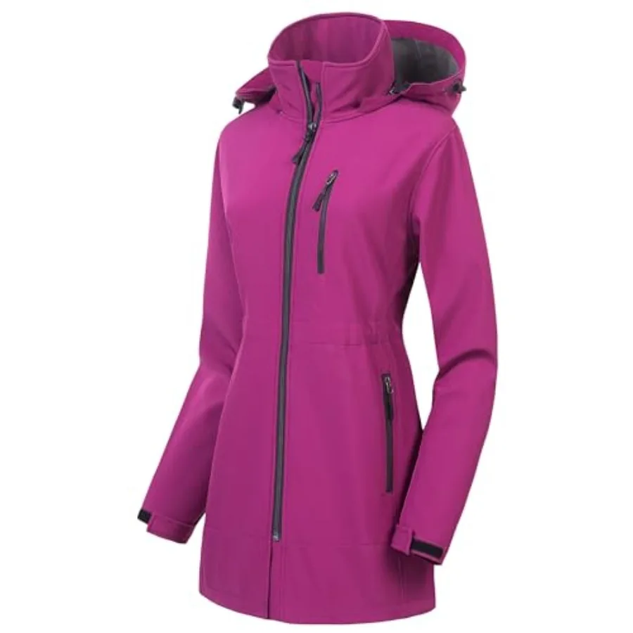 CREATMO US Women's Lightweight Waterproof Long Softshell Tactical Jacket Fleece Lined Windbreaker
CREATMO US Women's Lightweight Waterproof Long Softshell Tactical Jacket Fleece Lined Windbreaker