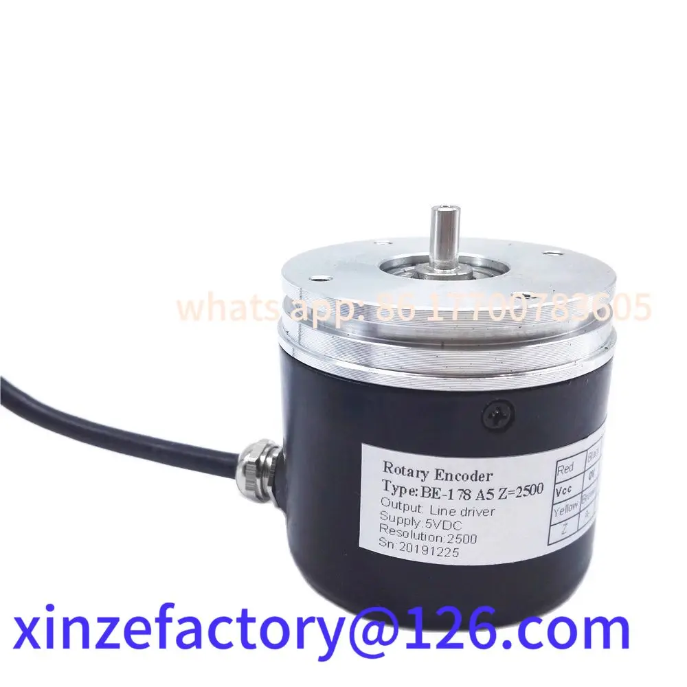 Customizable 58mm Outer 5MM Solid Shaft 2500 Pulse Resolution BE-178 A5 Rotary Incremental Encoder Line Driver
Customizable 58mm Outer 5MM Solid Shaft 2500 Pulse Resolution BE-178 A5 Rotary Incremental Encoder Line Driver