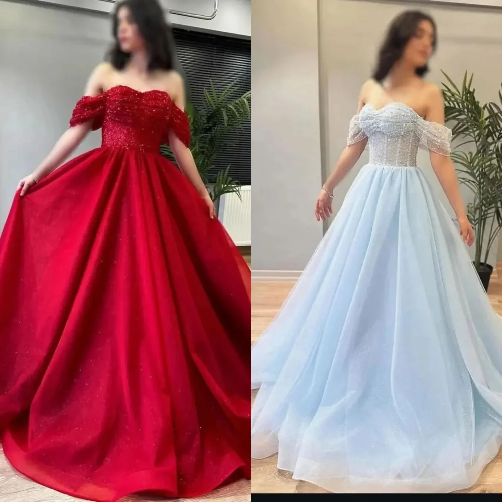 Customized Intricate Pleat Sequined A-line Off-the-shoulder Long Dresses Bespoke Occasion Dresses Customized Matching Sexy
Customized Intricate Pleat Sequined A-line Off-the-shoulder Long Dresses Bespoke Occasion Dresses Customized Matching Sexy