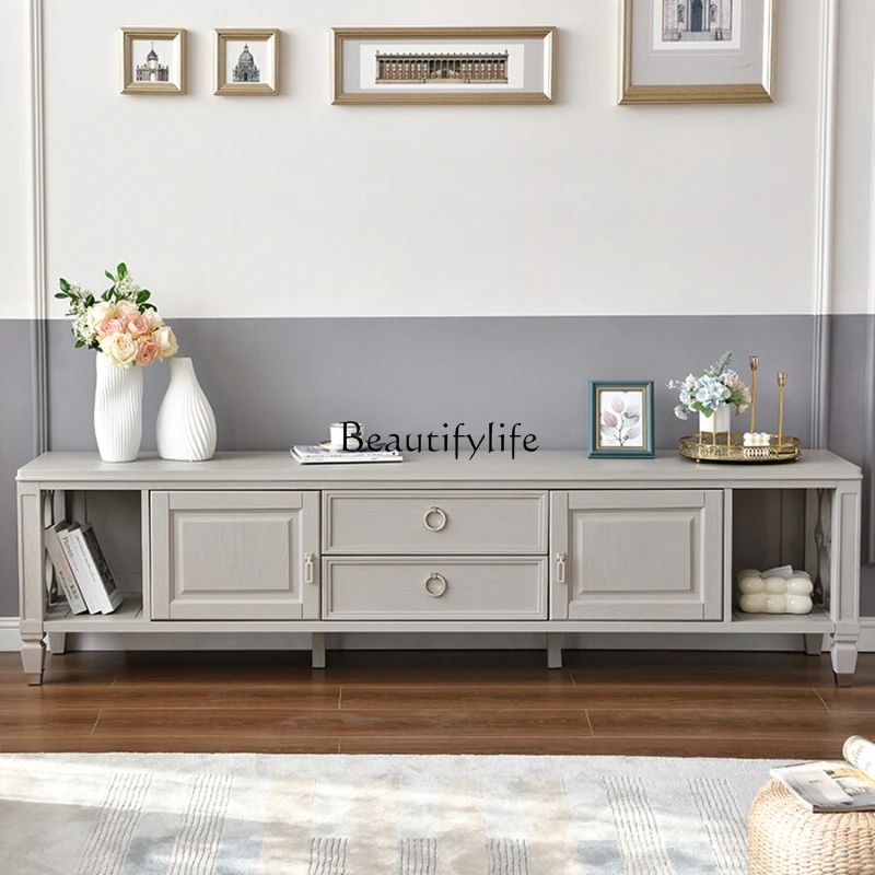 American light luxury all-solid wood TV cabinet Modern simple solid wood floor cabinet
American light luxury all-solid wood TV cabinet Modern simple solid wood floor cabinet