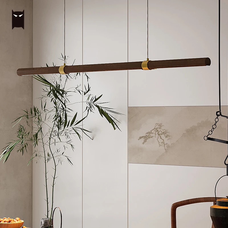 120/150cm Customized Natural Copper Walnut Wood Rod Pendant Light Fixture Nordic Modern Minimalist Hang Ceil Lamp Dining Room
120/150cm Customized Natural Copper Walnut Wood Rod Pendant Light Fixture Nordic Modern Minimalist Hang Ceil Lamp Dining Room