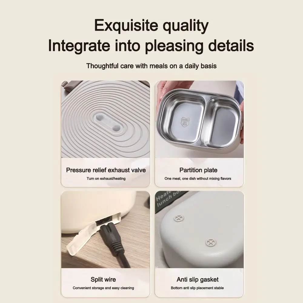 New 304 Stainless Steel Electric Lunch Box Constant Temperature Plug-in Food Heated Warmer Container 1000ml Heated Lunch Box
New 304 Stainless Steel Electric Lunch Box Constant Temperature Plug-in Food Heated Warmer Container 1000ml Heated Lunch Box