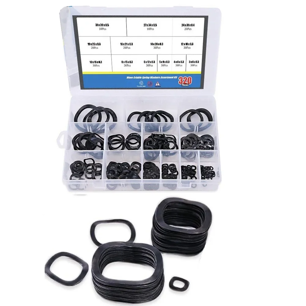 Washer Curved Spring Washers A Wavy Wave Three Wave Washers 320Pcs Carbon Steel Crinkle Spring Household Accessories
Washer Curved Spring Washers A Wavy Wave Three Wave Washers 320Pcs Carbon Steel Crinkle Spring Household Accessories