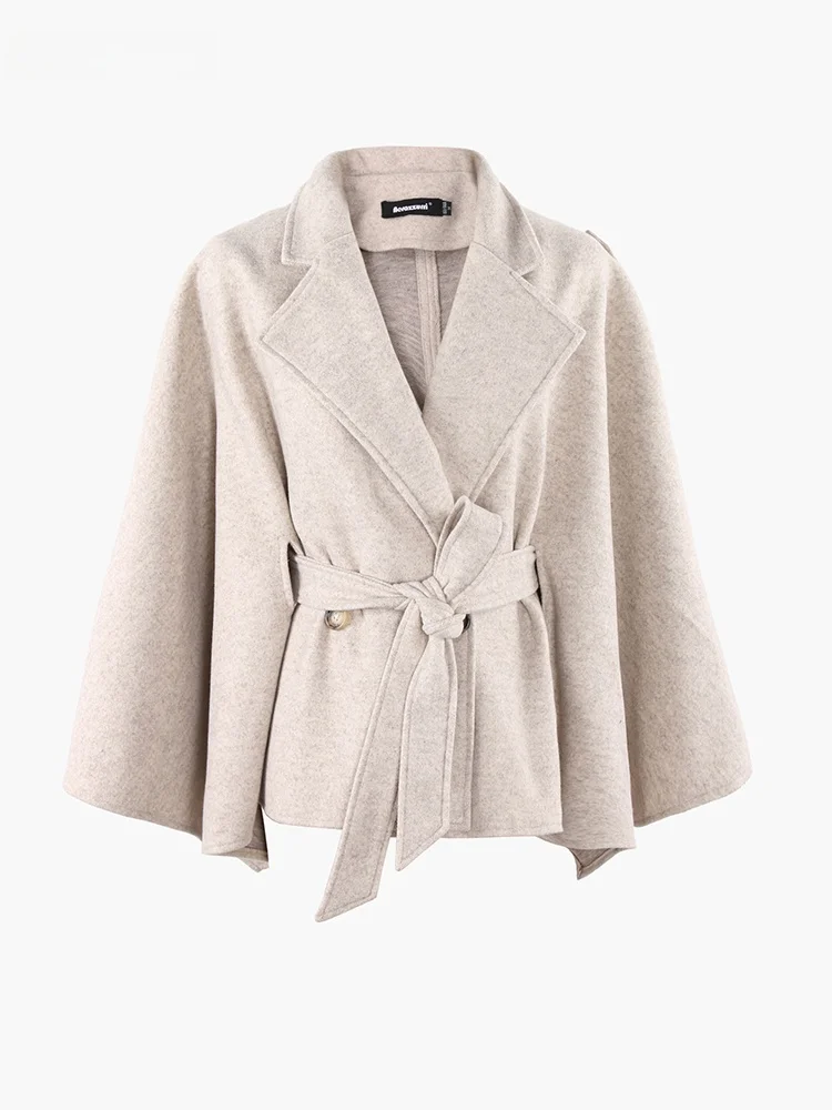 Elegant Short Shoulder Wrap Coat Women's High-End Feeling Belted Double-Breasted Woolen Coat 2023 New Style OL Commute Style
Elegant Short Shoulder Wrap Coat Women's High-End Feeling Belted Double-Breasted Woolen Coat 2023 New Style OL Commute Style