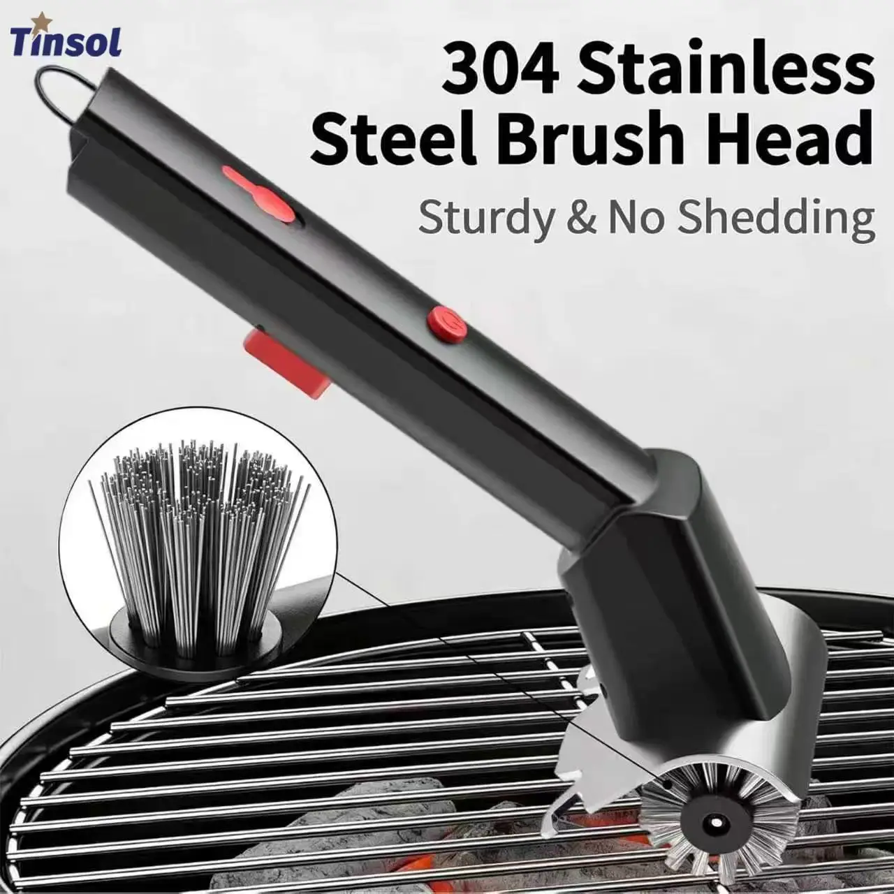 TINSOL Electric Spray Wash Barbecue Grill Cleaning Brush Stainless Steel Wire Hard Bristle Double Wheel Kitchen Cleaning Tool
TINSOL Electric Spray Wash Barbecue Grill Cleaning Brush Stainless Steel Wire Hard Bristle Double Wheel Kitchen Cleaning Tool