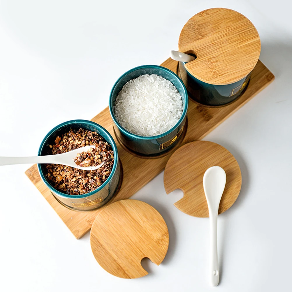 Ceramic Condiment Jar Large Capacity Spice Storage Pot Seasoning Container Wood Lid Salt Pepper Sugar Holder Kitchen Utensils
Ceramic Condiment Jar Large Capacity Spice Storage Pot Seasoning Container Wood Lid Salt Pepper Sugar Holder Kitchen Utensils