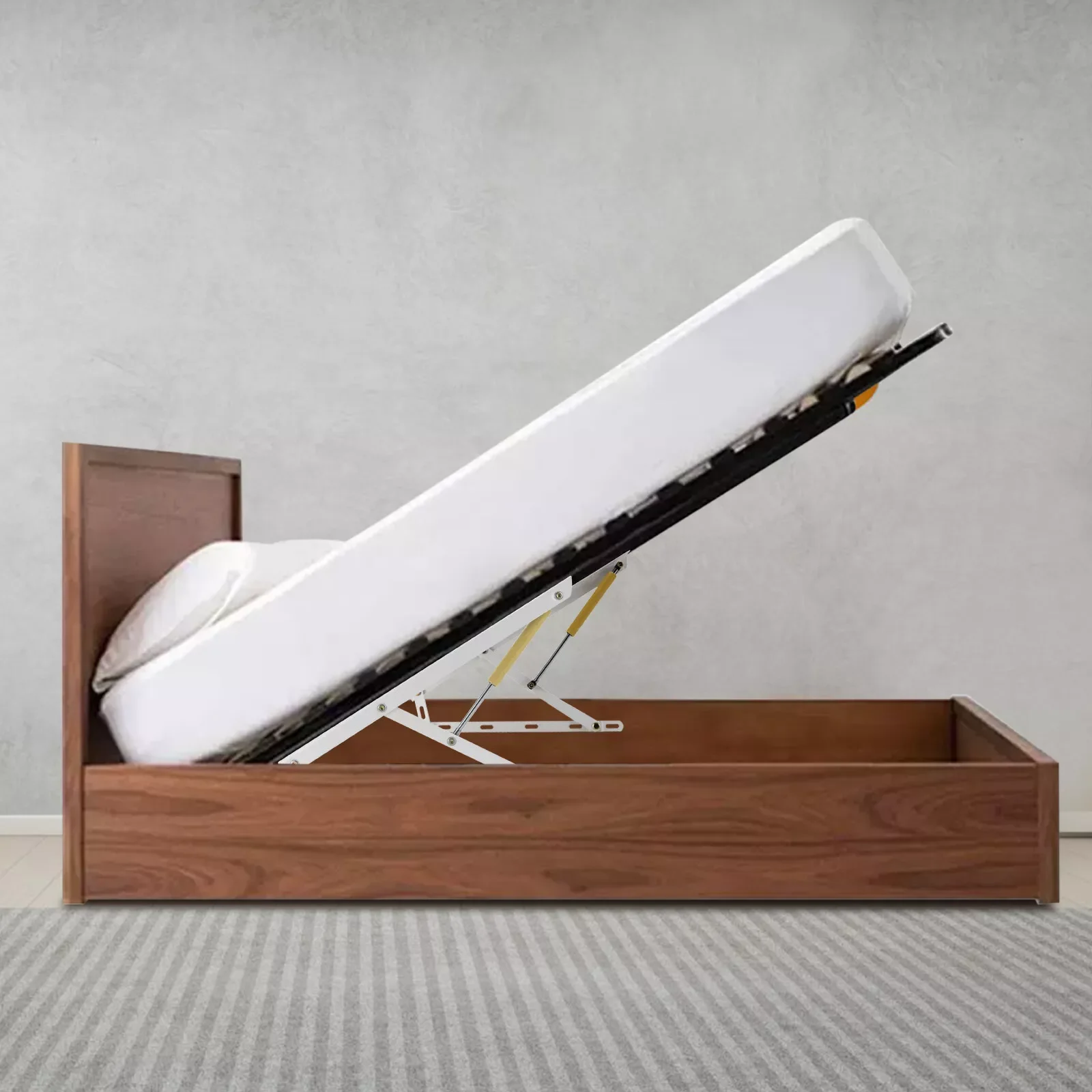 Space Saving Project hardware, Bed Lift Mechanism Pneumatic Storage Heavy Duty Gas Spring Bed Storage Lift Kit
Space Saving Project hardware, Bed Lift Mechanism Pneumatic Storage Heavy Duty Gas Spring Bed Storage Lift Kit