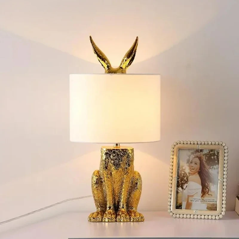 Nordic Masked Rabbit Desk Lamp Fabric Lampshade Resin Design Living Room Decor Table Lamps for Bedroom Bedside E27 Lights Source
Nordic Masked Rabbit Desk Lamp Fabric Lampshade Resin Design Living Room Decor Table Lamps for Bedroom Bedside E27 Lights Source