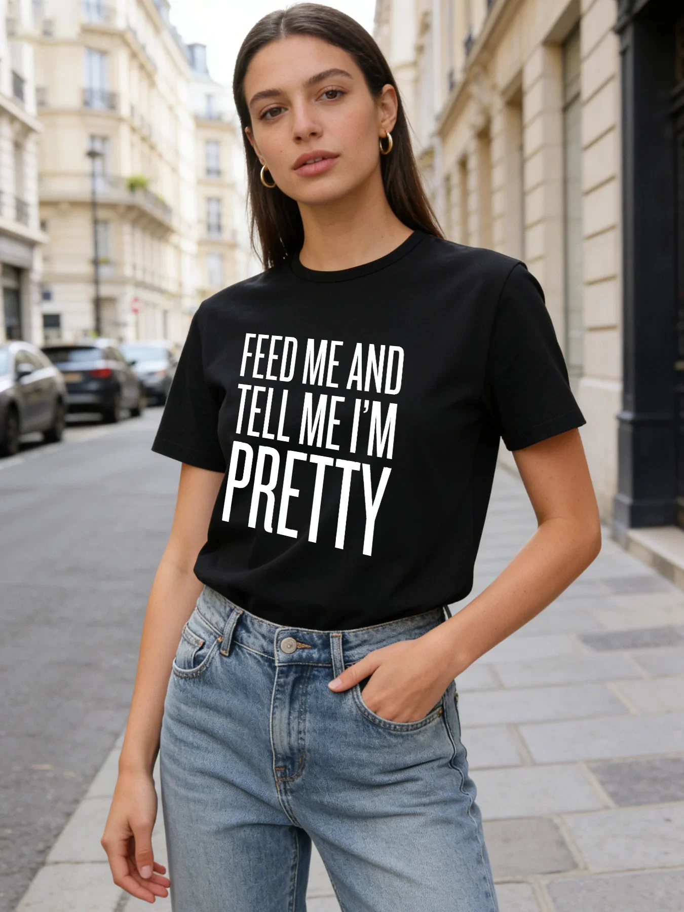 2026 Spring/Summer New Round Neck Short Sleeve Top with Fun Slogan and Letter Print Casual Loose-fitting T-shirt
2026 Spring/Summer New Round Neck Short Sleeve Top with Fun Slogan and Letter Print Casual Loose-fitting T-shirt