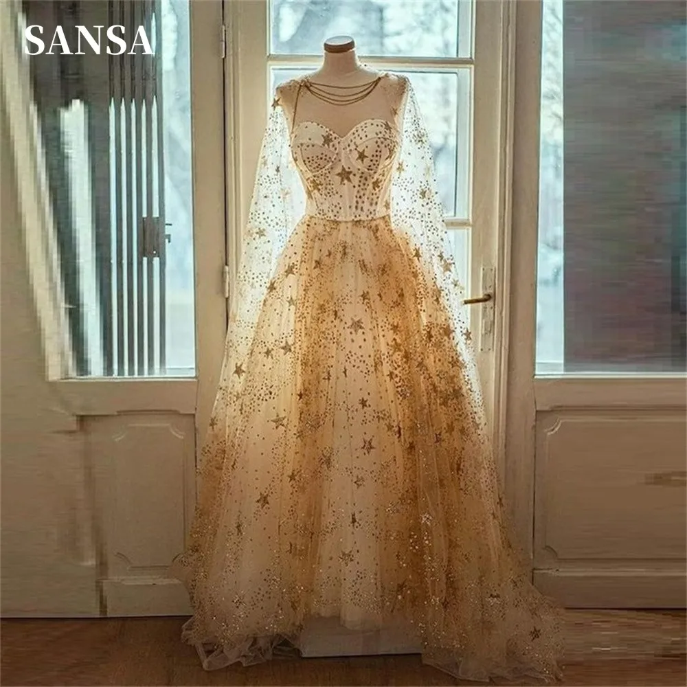 Sansa Lace Appliques فساتين السهرة Strapless Detachable Shaw Tulle A-line Vestidos De Noche Elegant SLeeveless Prom Dresses 2024
Sansa Lace Appliques فساتين السهرة Strapless Detachable Shaw Tulle A-line Vestidos De Noche Elegant SLeeveless Prom Dresses 2024