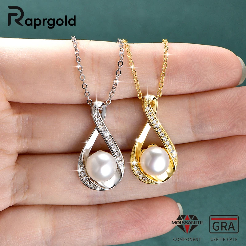  RAPRGOLD 8-9 мм, натуральное пресноводное жемчужное ожерелье с подвеской в форме капли, цепочка из 14-каратного золота с муассанитом для женщин, изысканные ювелирные изделия, подарок
RAPRGOLD 8-9 мм, натуральное пресноводное жемчужное ожерелье с подвеской в форме капли, цепочка из 14-каратного золота с муассанитом для женщин, изысканные ювелирные изделия, подарок