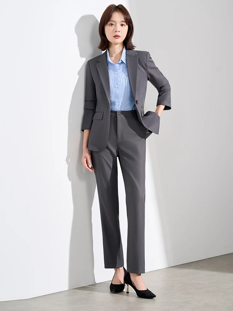 Women's Profional Suit Set Slim Fit Career Interview Casual Outerwear Spring Autumn High-End Feeling Student Teacher
Women's Profional Suit Set Slim Fit Career Interview Casual Outerwear Spring Autumn High-End Feeling Student Teacher