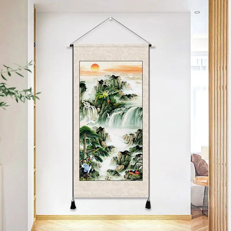 Traditional Chinese Style Landscape Scroll Paintings for Vintage Room Decor and Aesthetic Wall Hanging Picture Home Decoration
Traditional Chinese Style Landscape Scroll Paintings for Vintage Room Decor and Aesthetic Wall Hanging Picture Home Decoration