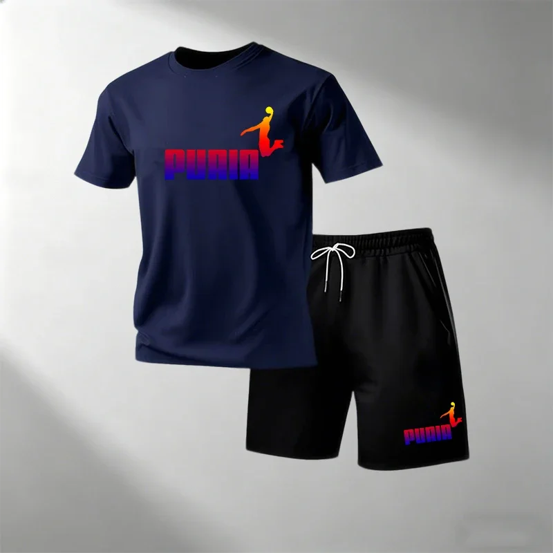 Hot Sale Men's Casual Round Neck T-Shirt + Shorts Two Piece Set Breathable Quick Dry Sports Suit Home Outdoor Summer Street
Hot Sale Men's Casual Round Neck T-Shirt + Shorts Two Piece Set Breathable Quick Dry Sports Suit Home Outdoor Summer Street