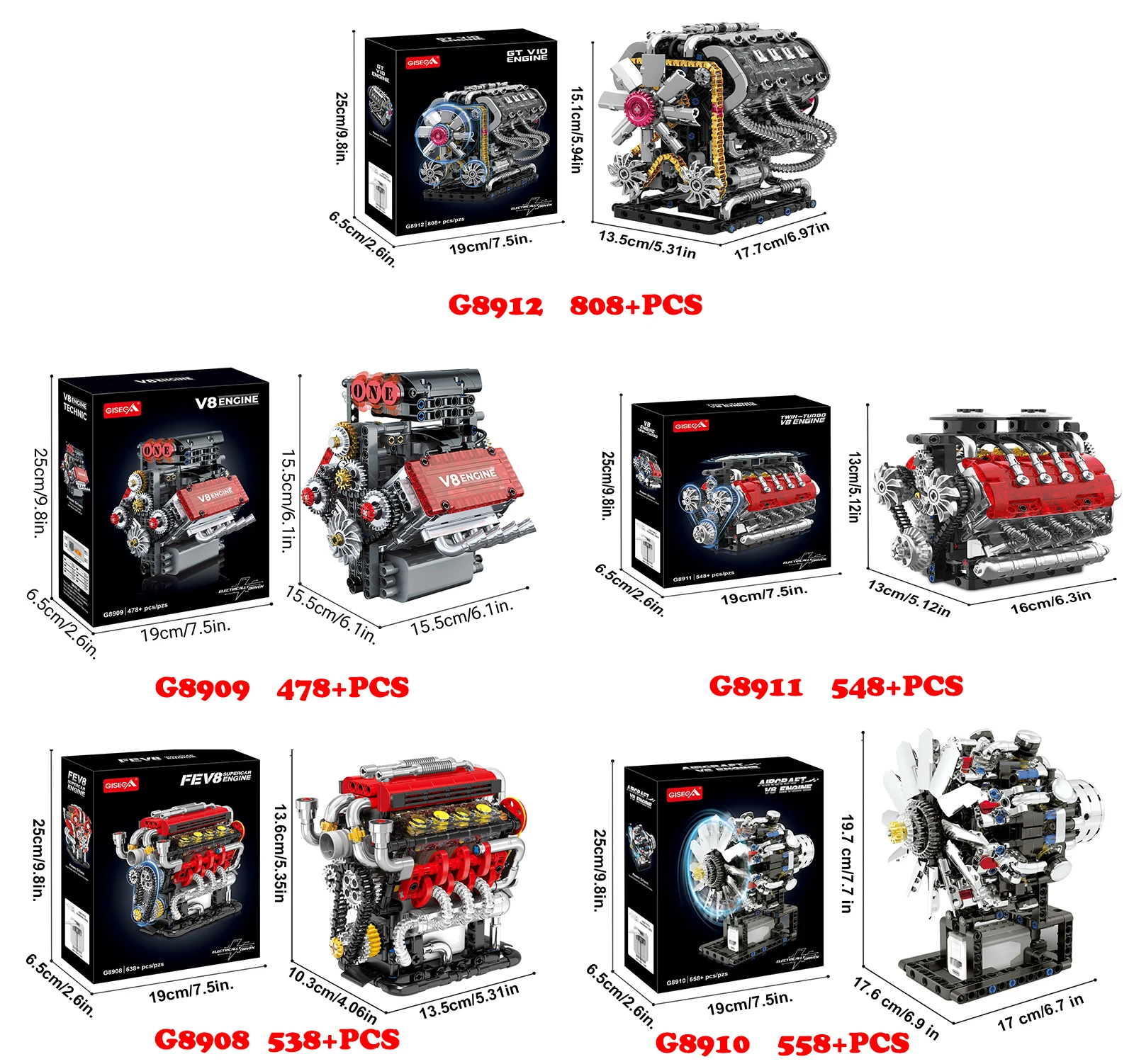 MOC V8 V10 Twin Turbo & Aircraft Engine Building Blocks Set, Electric Mechanical Model Kit, STEM Collectible Gift for Hobbyists
MOC V8 V10 Twin Turbo & Aircraft Engine Building Blocks Set, Electric Mechanical Model Kit, STEM Collectible Gift for Hobbyists