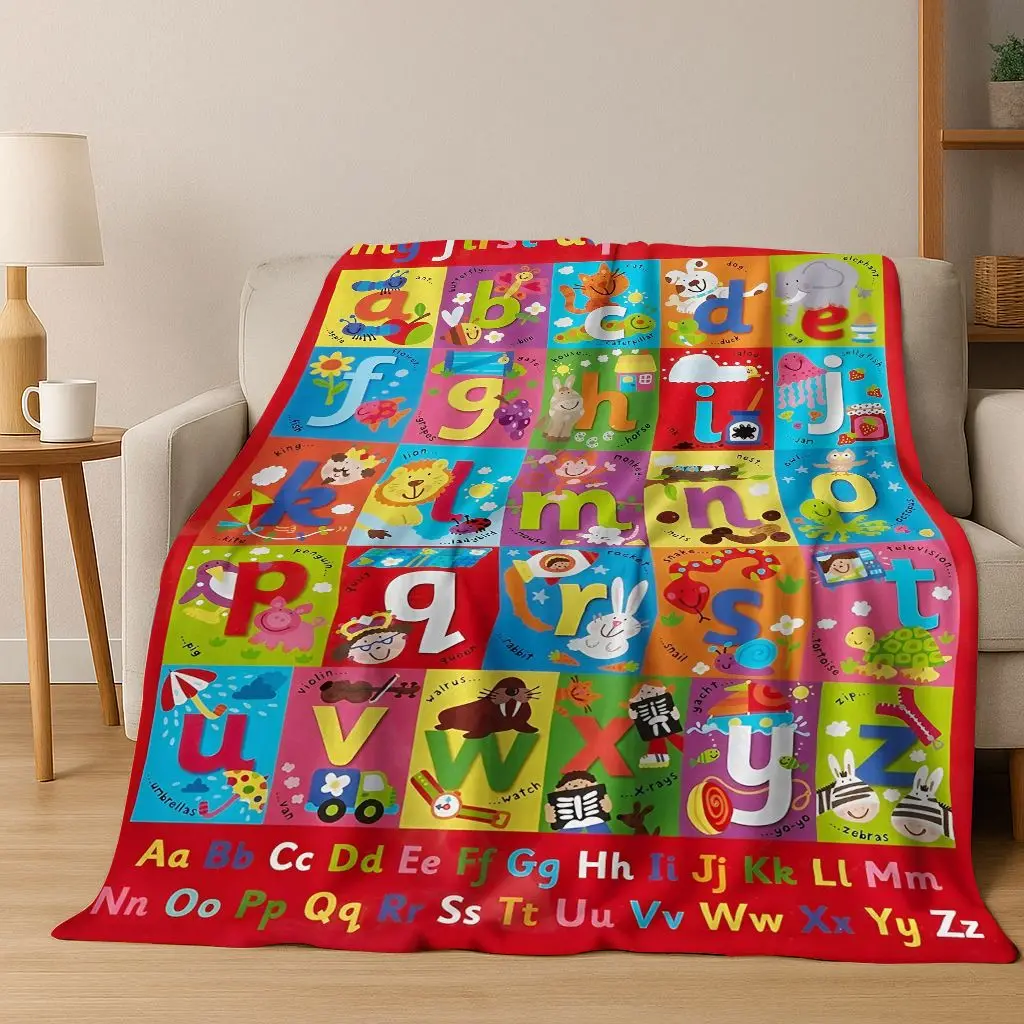 Cartoon Early Educatio ABC Animal Alphabet Children Flannel Blanket,Cozy Soft Throw Blanket for Home Bedroom Bed Sofa Cover
Cartoon Early Educatio ABC Animal Alphabet Children Flannel Blanket,Cozy Soft Throw Blanket for Home Bedroom Bed Sofa Cover