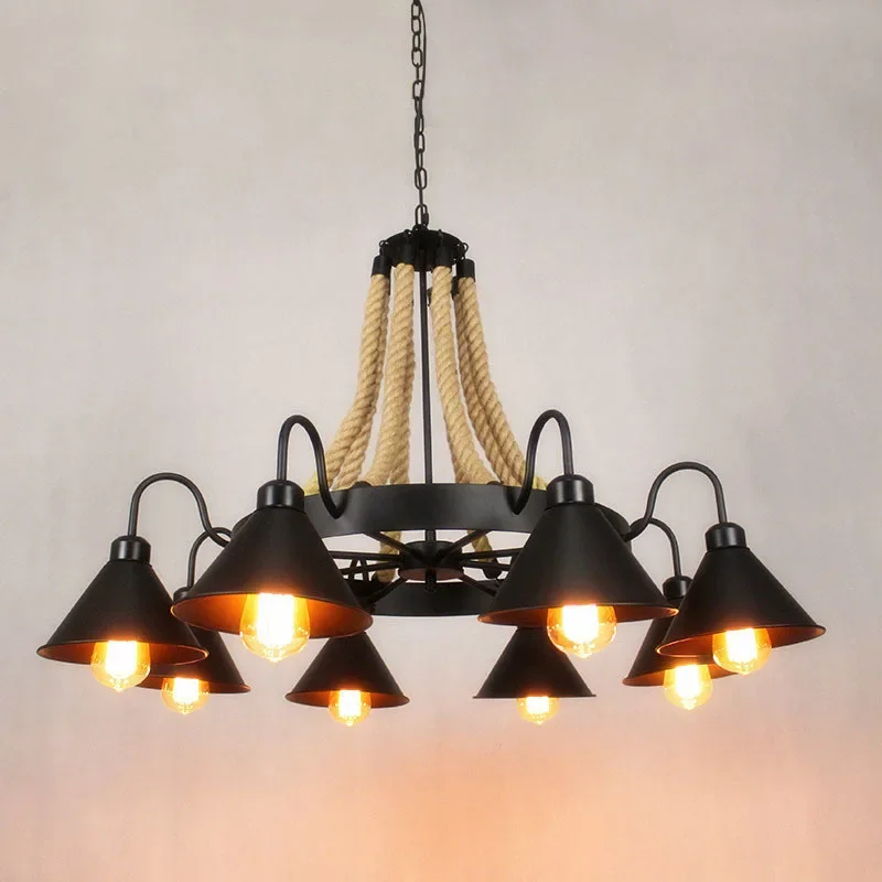 Loft Retro American Industrial Hemp Rope Chandelier Restaurant Clothing Shop Barber Shop Online Cafe Creative Bar Hotel Lamp
Loft Retro American Industrial Hemp Rope Chandelier Restaurant Clothing Shop Barber Shop Online Cafe Creative Bar Hotel Lamp