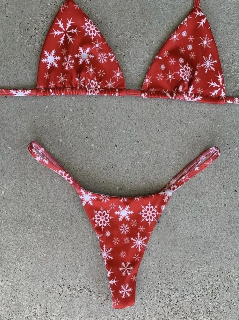 2022 Christmas print Bikini Women`s Swimsuit Female Swimwear Mini Thong Bikinis Set Bather Beachwear Swimming for Bathing Suit
2022 Christmas print Bikini Women`s Swimsuit Female Swimwear Mini Thong Bikinis Set Bather Beachwear Swimming for Bathing Suit